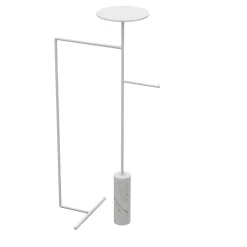 Stelo White Carrara and White Coat Hanger with Stand
