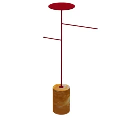 Stelo Yellow Siena and Red Coat Hanger and Object Rack