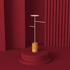 Stelo Yellow Siena and White Coat Hanger and Object Rack