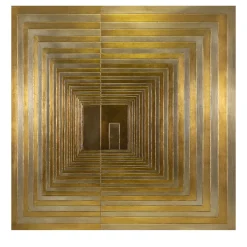 Steps Wood Engraving with Gold & Silver Leaf by Giuseppe Caiafa