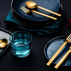 Stile Ice Oro 5-Piece Flatware Set by Pininfarina