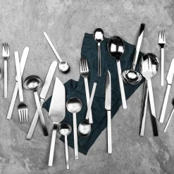 Stile 9-Piece Silver Dessert Serving Set by Pininfarina
