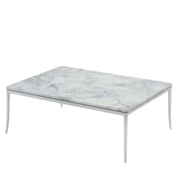 Stiletto Super White Marble Outdoor Coffee Table