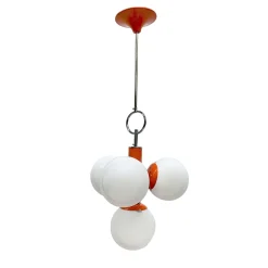 Stilnovo 4-Light Orange Chandelier
