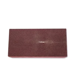 Stingray Persian Red Nubuck Leather Box