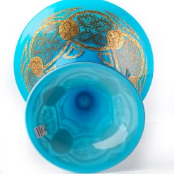 Stmat Blue and Gold Goblet-Shape Bowl