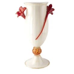 Stmat Polychrome Vase with Flowers