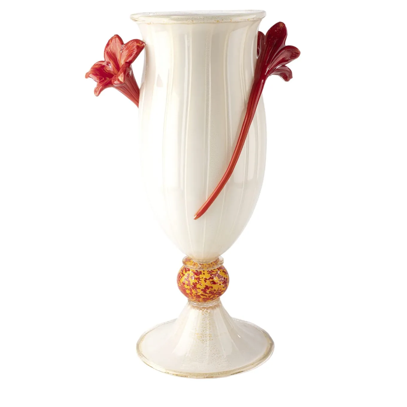 Stmat Polychrome Vase with Flowers