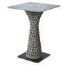 Stone Top Gray Outdoor Bar Table