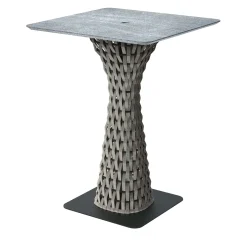 Stone Top Gray Outdoor Bar Table
