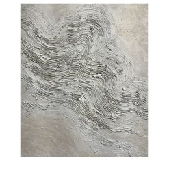 Stratificazioni White Textured Resin Painting