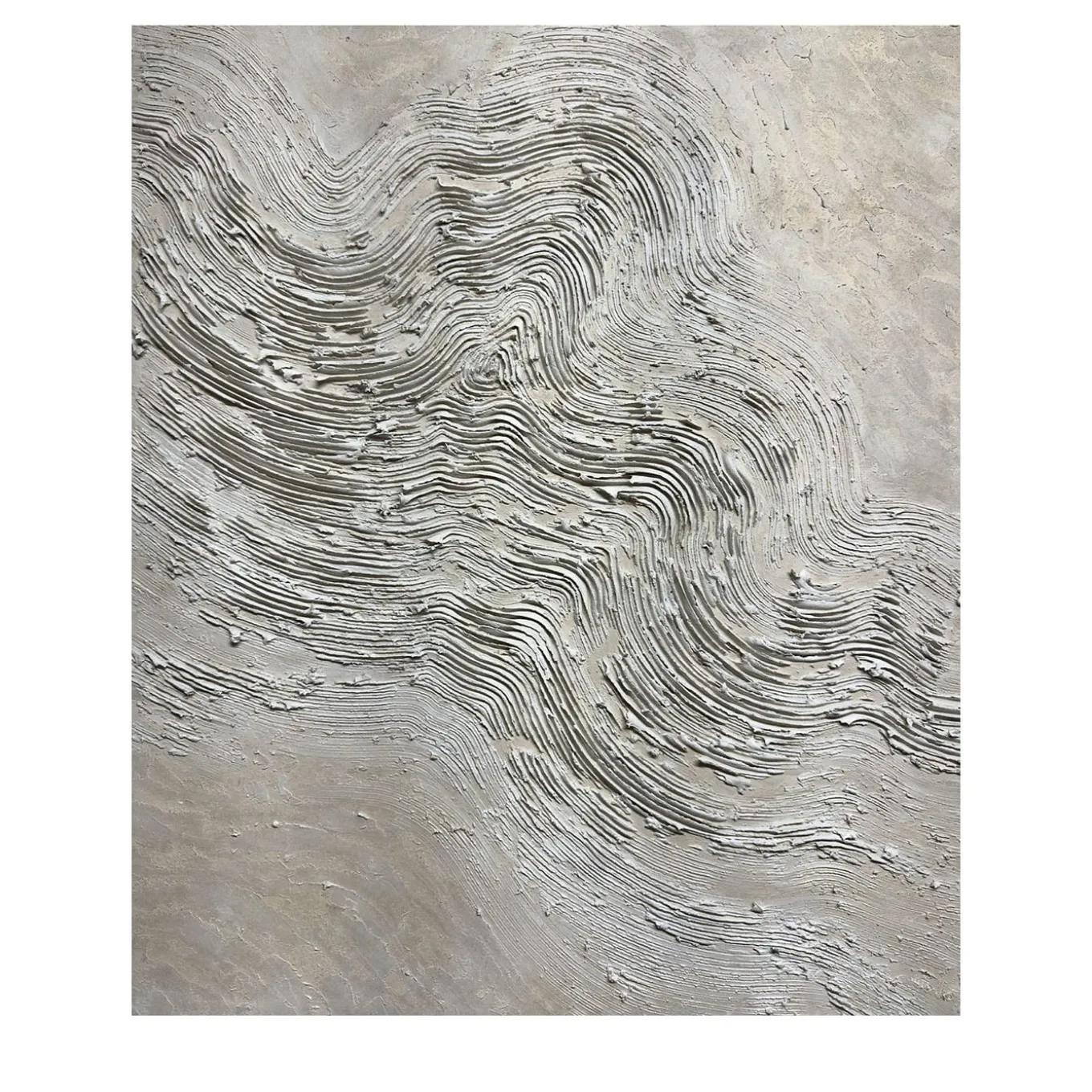 Stratificazioni White Textured Resin Painting