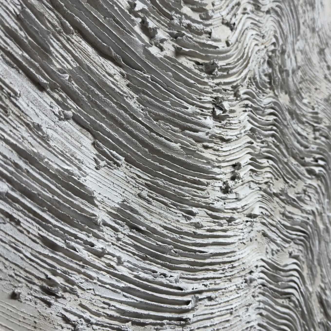 Stratificazioni White Textured Resin Painting