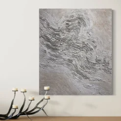 Stratificazioni White Textured Resin Painting