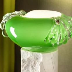 Stravedamento Green Murano Glass Table Lamp
