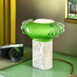 Stravedamento Green Murano Glass Table Lamp