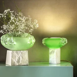 Stravedamento Green Murano Glass Table Lamp