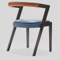 String Blue Leather Chair by CarlesiTonelli