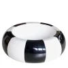 Stripes Round Black-And-White Bowl