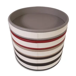 Strips Round Brown Tray