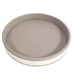 Strips Round Gray Tray
