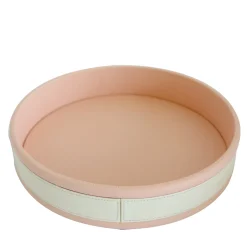 Strips Round Pink Tray