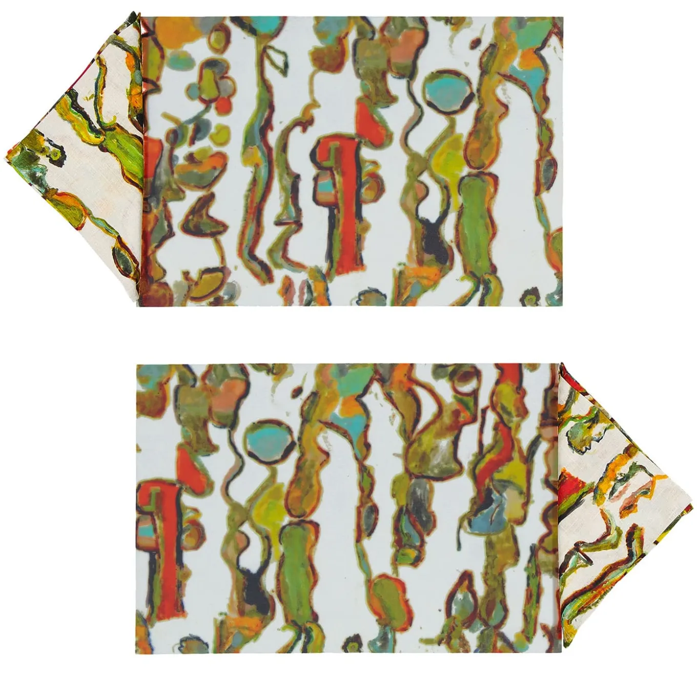 Stromboli Set of 2 Polychrome Placemats + 2 Napkins