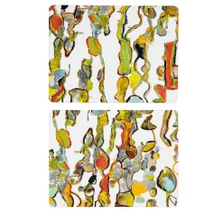 Stromboli Set of 2 print glossy wood fiber tablemats