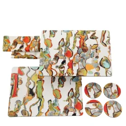 Stromboli Set of 2 print glossy wood fiber tablemats