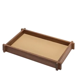 Structura Leather & Wood Long Rectangular Valet Tray Medium #2