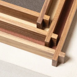 Structura Leather & Wood Long Rectangular Valet Tray Medium #2