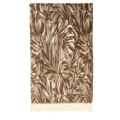 Struggimento Fringed Botanical-Patterned Blanket
