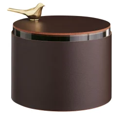 Stylish Chocolate Leather Box