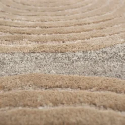 Subtle Grooves Soft Beige & Natural Gray Hand Tufted Rug