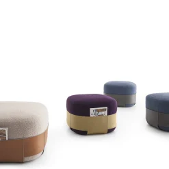 Sumo Beige & Purple Pouf
