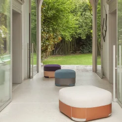 Sumo Beige & Purple Pouf