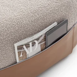 Sumo Large Cognac & Beige Pouf