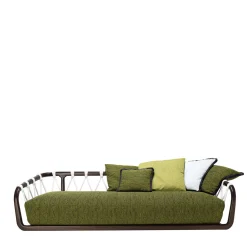 Sunset Basket Large Barrique + Green Sofa by Paola Navone