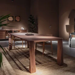 Super Twist Rectangular Canaletto Walnut Wood Table