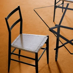 Superleggera by Gio Ponti - Black Ashwood & India Cane Seat