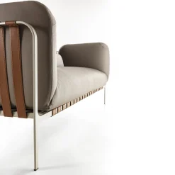 Sydney Beige Leather Sofa