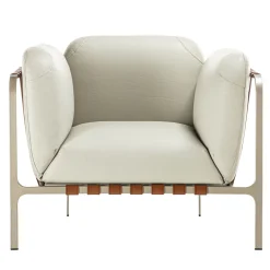 Sydney White Leather Armchair