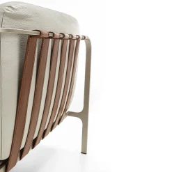 Sydney White Leather Armchair