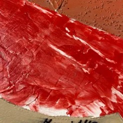 T5 Round Red Tray by Meccani Studio