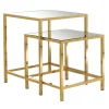 T140 Set Of 2 Nesting Tables With Mirror Top