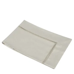 Table Linens Beige Linen Satin Entre Deux Tablecloth