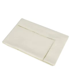 Table Linens Ivory Linen Satin Entre Deux Tablecloth