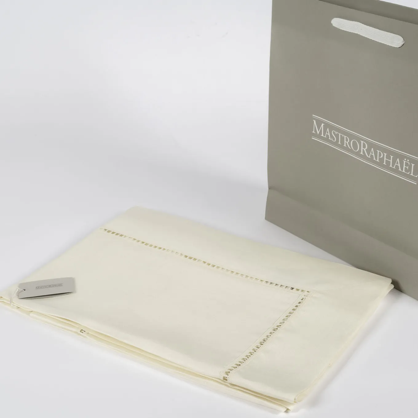 Table Linens Ivory Linen Satin Entre Deux Tablecloth