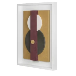 Tabou Decorative Wall Sculpture with White Frame #1