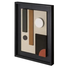 Tabou Decorative Wall Sculpture with Black Frame #6